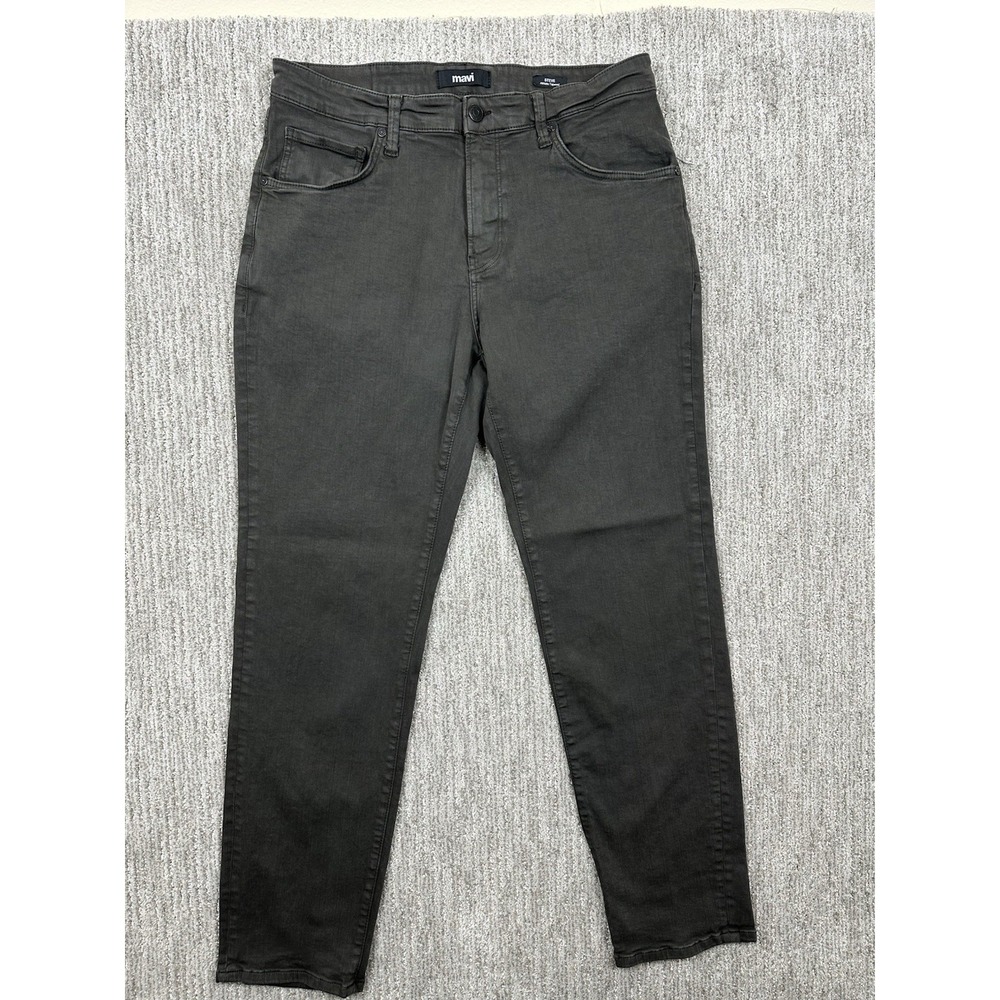 Mavi Jeans Mens 36x32 Dark Gray Steve Athletic Fit Tapered Stretch Comfort Denim